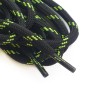 Шнурки круглые черные с ярко-зелеными вкраплениями NEW
