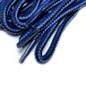 Круглые полосатые сине-черные шнурки