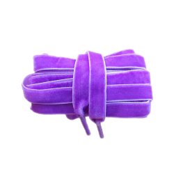 Бархатные плоские фиолетовые шнурки