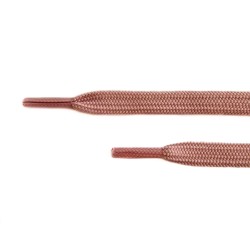 Плоские двухслойные пудрово-розовые шнурки (7 мм)