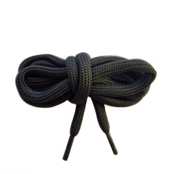Круглые широкие черные шнурки (7 мм)