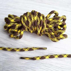 Рельефные желто-коричневые шнурки