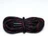 Шнурки круглые черные с красными вкраплениями NEW