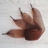 Ленты атласные коричневые (прозрачные, 4 см)