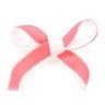 Двухцветные плоские бело-розовые шнурки