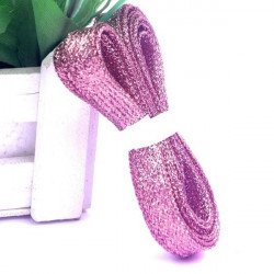 Блестящие розовые шнурки