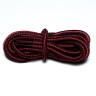 Круглые полосатые черно-красные шнурки