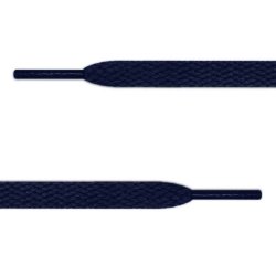 Плоские темно-синие шнурки (7 мм, 11 мм)