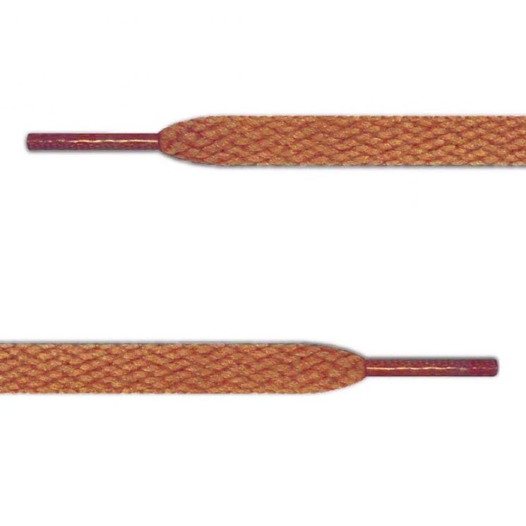 Плоские светло-коричневые шнурки (7 мм, 11 мм)