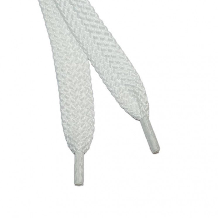 Плоские широкие белые шнурки (15 мм, 20 мм)