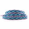 Шнурки плетеные бирюзово-синие с розовым