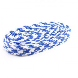 Шнурки плетеные бело-синие