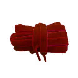Бархатные плоские темно-красные шнурки