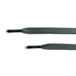 Плоские двухслойные темно-серые шнурки (5 мм, 7 мм)