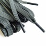 Плоские двухслойные темно-серые шнурки (5 мм, 7 мм)