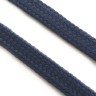 Плоские двухслойные темно-синие шнурки (5 мм, 7 мм)