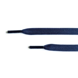 Плоские двухслойные темно-синие шнурки (5 мм, 7 мм)