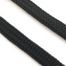Плоские двухслойные черные шнурки (5 мм, 7 мм)