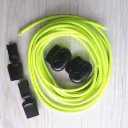 Шнурки эластичные с фиксаторами ярко-зеленые