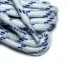 Шнурки круглые белые с синими вкраплениями NEW