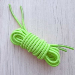 Эластичные шнурки-резинки ярко-зеленые (неон)