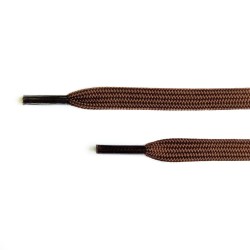 Плоские двухслойные коричневые шнурки (7 мм)