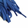 Плоские двухслойные синие шнурки (7 мм)